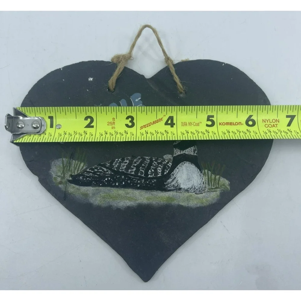 Slate Heart Hand‎ Painted Duck Artist Signed Charles Bemis 6